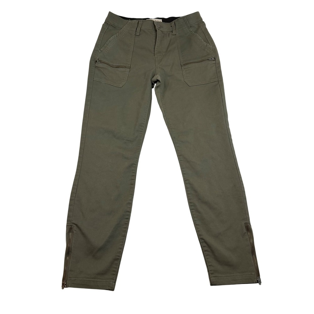 Knox Rose Olive Green Utility Skinny Pants with Ankle Zippers Size 6